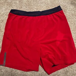Rhone Red Lined Shorts Large